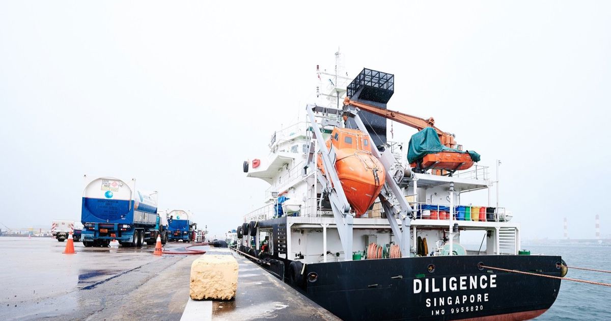 The first LNG refuelling of our bunker vessel the MT Diligence | TFG Marine
